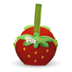 Koszyczek filcowy - Truskawka