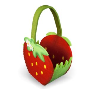 Koszyczek filcowy - Truskawka