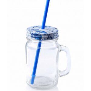 Kubek - słoik z rurką 450 ml