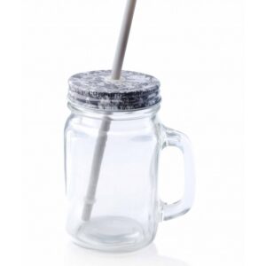 Kubek - słoik z rurką 450 ml