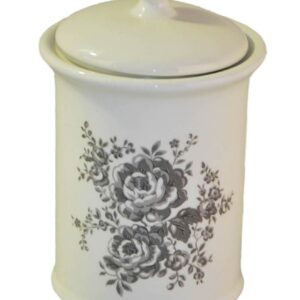 Pojemnik ceramiczny czarna róża kawa, herbata cukier
