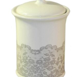 Pojemnik ceramiczny koronka - kawa, herbata cukier