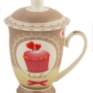 Porcelanowy kubek z zaparzaczem Muffinka
