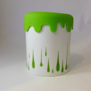Pojemnik ceramiczny zielone łzy silikon