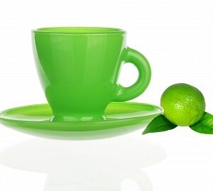 Zielona Filiżanka do espresso ze spodeczkiem