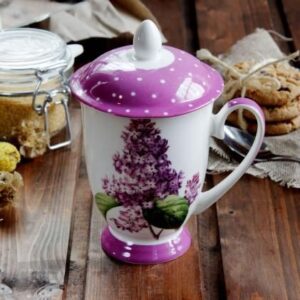 Porcelanowy kubek z zaparzaczem BEZ