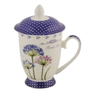 Porcelanowy kubek z zaparzaczem Dmuchawce