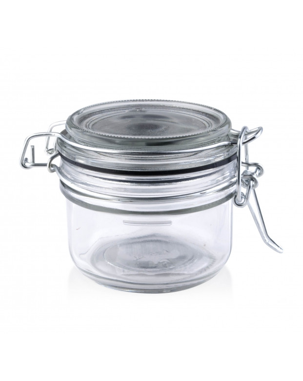Szklany słoik z klamerką 100 ml 1 Szklany słoik z klamerką 100 ml