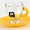 ŻÓłta Filiżanka do espresso ze spodeczkiem