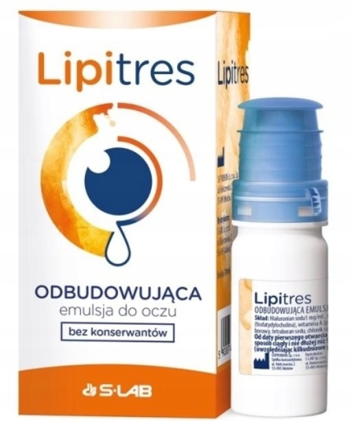 Lipitres | krople 10ml Odbudowująca Emulsja do Oczu | 1 Lipitres | krople 10ml Odbudowująca Emulsja do Oczu |