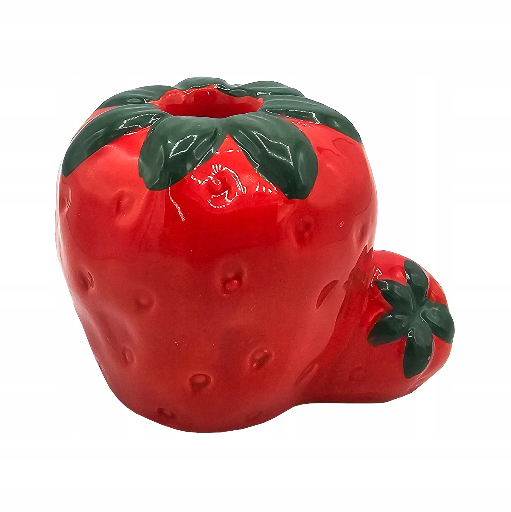Świecznik stołowy ceramiczny owocowy truskawka świeca stołowa 1 Świecznik stołowy ceramiczny owocowy truskawka świeca stołowa