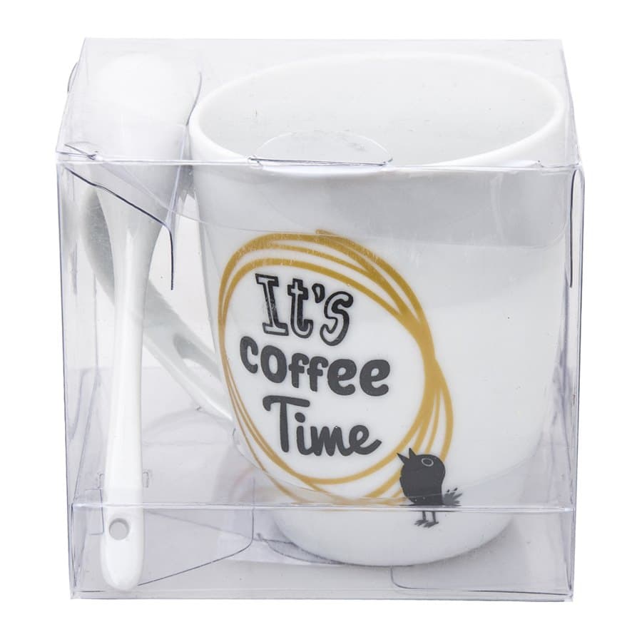 Kubek porcelanowy z łyżeczką ROSLI 320ml 2 Kubek porcelanowy z łyżeczką ROSLI 320ml - obrazek 2
