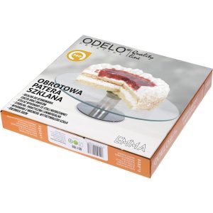 EMMA Obrotowa patera szklana na nóżce 30cm 6 2bc5457df380bea9164705cb0596c103