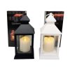 Lampion z świecą LED 24x10cm czarny 3 419a6cc142d4f04f1d1544efeda64915