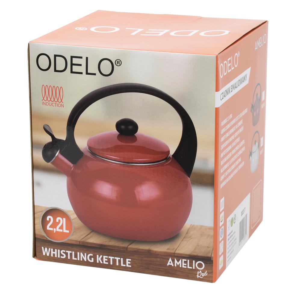 Czajnik emaliowany 2,2L AMELIO Red 2 Czajnik emaliowany 2,2L AMELIO Red - obrazek 2