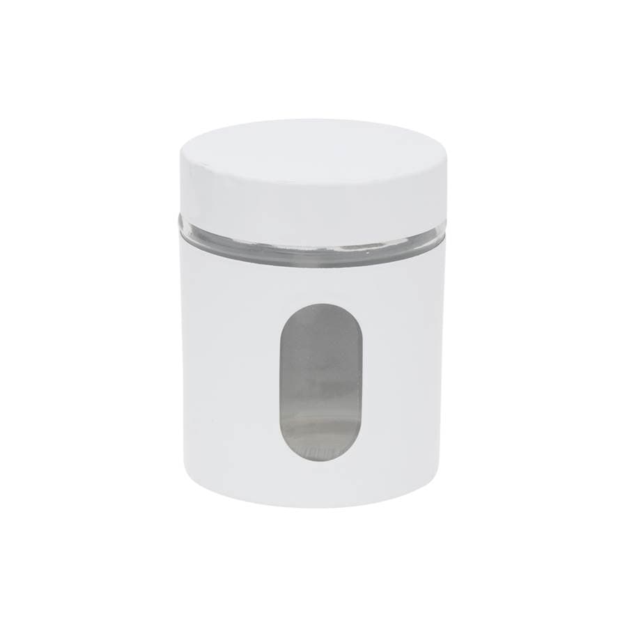 JORIS WHITE Słoik szkl. z met. pokr 500ml 1 JORIS WHITE Słoik szkl. z met. pokr 500ml