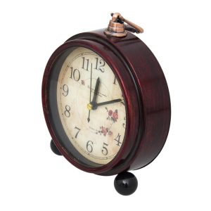 Budzik na baterię bordowy śr.13,5cm 4 7db7e303e70017e4795898b9f083146b