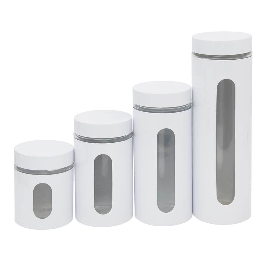 JORIS WHITE Słoik szkl. z met. pokr 1770ml 3 JORIS WHITE Słoik szkl. z met. pokr 1770ml - obrazek 3
