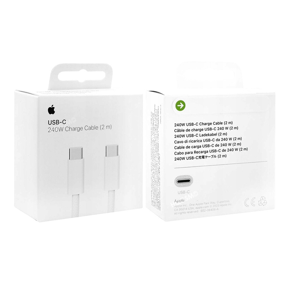 APPLE KABEL TYP-C -TYP-C 2M 240W DO IPHONE 15 BIAŁY OPLOT BOX 5 APPLE KABEL TYP-C -TYP-C 2M 240W DO IPHONE 15 BIAŁY OPLOT BOX - obrazek 5