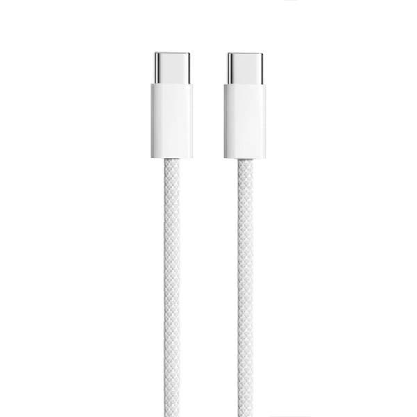 APPLE KABEL TYP-C -TYP-C 1M 60W DO IPHONE 15 BIAŁY OPLOT BOX MW493ZM/A / MQKJ3ZM/A 2 APPLE KABEL TYP-C -TYP-C 1M 60W DO IPHONE 15 BIAŁY OPLOT BOX MW493ZM/A / MQKJ3ZM/A - obrazek 2