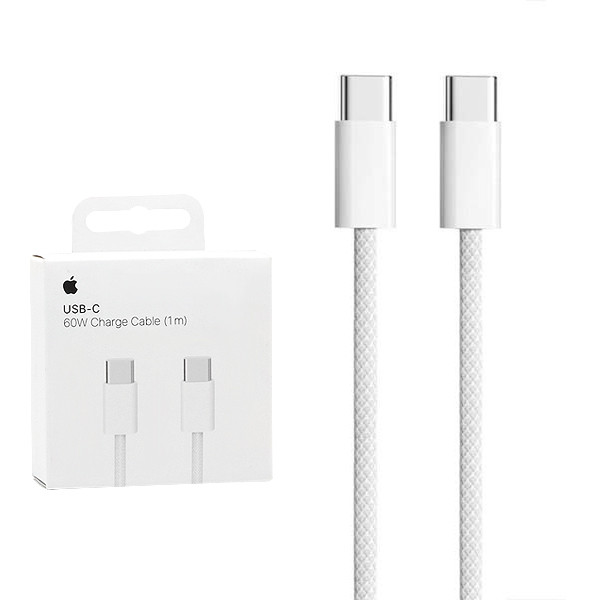 APPLE KABEL TYP-C -TYP-C 1M 60W DO IPHONE 15 BIAŁY OPLOT BOX MW493ZM/A / MQKJ3ZM/A 1 APPLE KABEL TYP-C -TYP-C 1M 60W DO IPHONE 15 BIAŁY OPLOT BOX MW493ZM/A / MQKJ3ZM/A