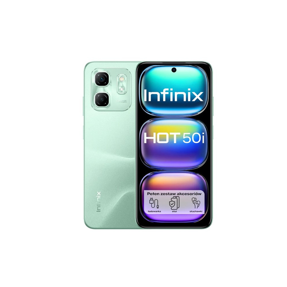 INFINIX SMARTFON TELEFON HOT50i 4/128 GB ZIELONY 1 INFINIX SMARTFON TELEFON HOT50i 4/128 GB ZIELONY
