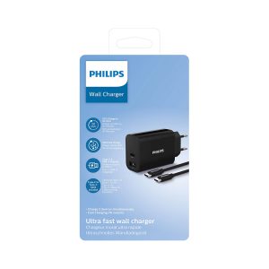 ŁADOWARKA PHILIPS 30W USB-A + USB-C PD QC + KABEL 1M TYP- C NA TYP- C PD Phil-DLP2621C/12 5 zdj 4895229103733 2