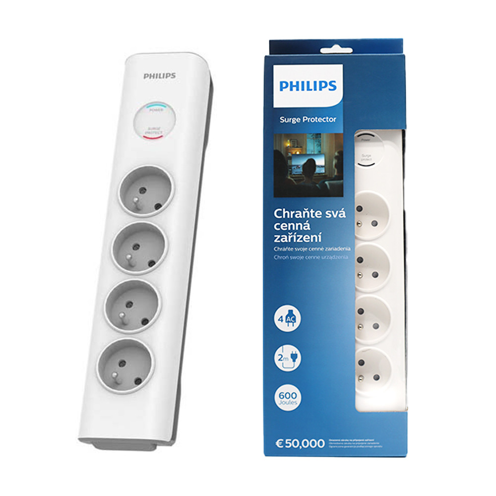 PRZEDŁUŻACZ SIECIOWY PHILIPS LISTWA ZASILAJĄCA PRZEPIĘCIOWA 4 GNIAZDA 2M BIAŁY 16A SPN7040WA/60 1 PRZEDŁUŻACZ SIECIOWY PHILIPS LISTWA ZASILAJĄCA PRZEPIĘCIOWA 4 GNIAZDA 2M BIAŁY 16A SPN7040WA/60
