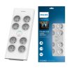PRZEDŁUŻACZ SIECIOWY PHILIPS LISTWA ZASILAJĄCA PRZEPIĘCIOWA 8 GNIAZDA 2M BIAŁA 16A SPN7080WA/60 5 zdj 4895229115866