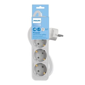 PRZEDŁUŻACZ SIECIOWY PHILIPS LISTWA ZASILAJĄCA BIAŁA 3 GNIAZDA SCHUKO 1,5M CHP2134W/58 3 zdj 4895229136847 1