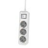 PRZEDŁUŻACZ SIECIOWY PHILIPS LISTWA ZASILAJĄCA BIAŁA 3 GNIAZDA SCHUKO 1,5M CHP2134W/58 4 zdj 4895229136847