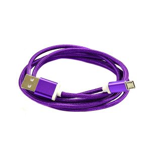 ECONOMY KABEL USB MICRO NYLON FIOLETOWY 1,5m PURPLE 5 zdj 5902012962060 2 1