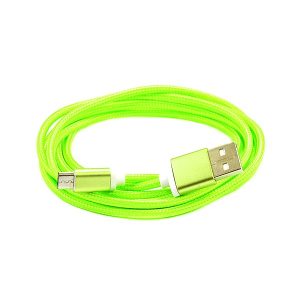 ECONOMY KABEL USB MICRO NYLON ZIELONY 1,5m 2A 5 zdj 5902012962060 2