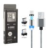 ECOBOX KABEL USB 3w1 MAGNETYCZNY 360 SREBRNY IPHONE MICRO TYP-C 8 zdj 5902012964996