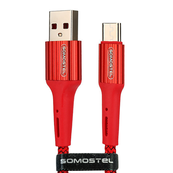 SOMOSTEL KABEL USB MICRO USB 3.6A CZERWONY QC 3.0 1M SMS-BW06 2 SOMOSTEL KABEL USB MICRO USB 3.6A CZERWONY QC 3.0 1M SMS-BW06 - obrazek 2