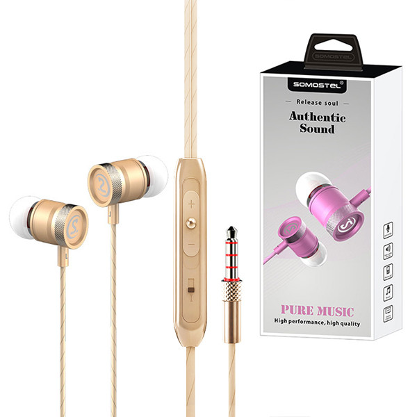 SŁUCHAWKI UNIWERSALNE SOMOSTEL 3,5 CALA ZŁOTE DOUSZNE SCJ03G AUTENTIC SOUND SMS-CS03 1 SŁUCHAWKI UNIWERSALNE SOMOSTEL 3,5 CALA ZŁOTE DOUSZNE SCJ03G AUTENTIC SOUND SMS-CS03