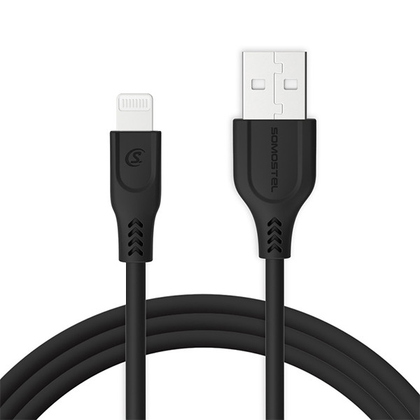 KABEL USB IPHONE 3.1A SOMOSTEL CZARNY 3100mAh QUICK CHARGER QC 3.0 3M POWERLINE SMS-BT03 2 KABEL USB IPHONE 3.1A SOMOSTEL CZARNY 3100mAh QUICK CHARGER QC 3.0 3M POWERLINE SMS-BT03 - obrazek 2