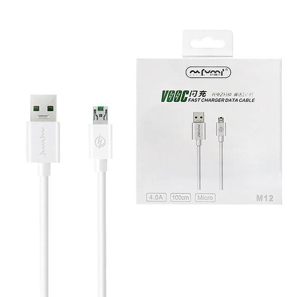 NAFUMI KABEL USB MICRO BIAŁY 1M 4A NFM-M12 1 NAFUMI KABEL USB MICRO BIAŁY 1M 4A NFM-M12