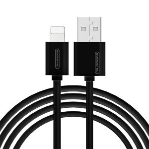 KABEL USB IPHONE 3A SOMOSTEL CZARNY 3100mAh QUICK CHARGER 1.2M SMS-BP02 5 zdj 5902012968369 2