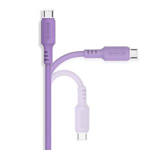 SOMOSTEL KABEL USB MICRO 3A FIOLETOWY 3100mAh QUICK CHARGER 1.2M POWERLINE SMS-BP06 MACARON 7 zdj 5902012968901 3