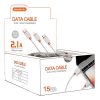 KABEL USB TYP-C 2A SOMOSTEL CZARNY 2000mAh QUICK CHARGER 1M POWERLINE USB-C SMS-BP03 15SZT PREZENTER 8 zdj 5902012969007