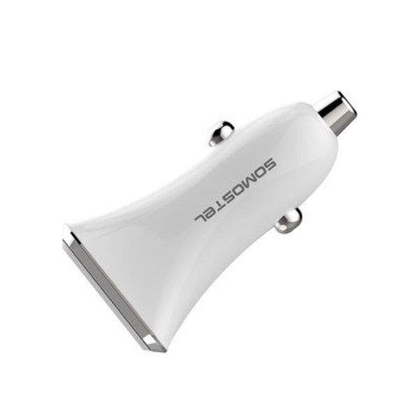 ŁADOWARKA SAMOCHODOWA 3A + KABEL IPHONE BIAŁA SOMOSTEL 3100mA SMS-A43 QUICK CHARGE QC 3.0 3 ŁADOWARKA SAMOCHODOWA 3A + KABEL IPHONE BIAŁA SOMOSTEL 3100mA SMS-A43 QUICK CHARGE QC 3.0 - obrazek 3
