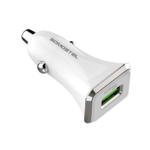 ŁADOWARKA SAMOCHODOWA 3A + KABEL TYP-C BIAŁA SOMOSTEL 3100mA SMS-A43 QUICK CHARGE USB-C QC 3.0 4 zdj 5902012969106 1
