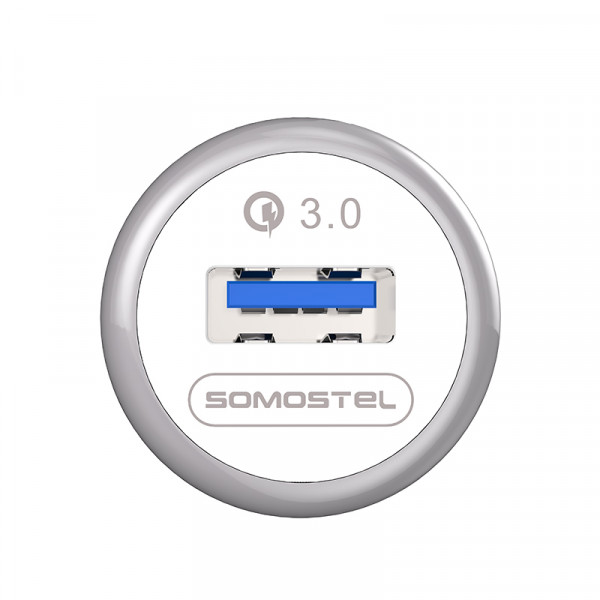 ŁADOWARKA SAMOCHODOWA 3A BIAŁA SOMOSTEL 3100mA QUICK CHARGE QC 3.0 SMS-A46 3 ŁADOWARKA SAMOCHODOWA 3A BIAŁA SOMOSTEL 3100mA QUICK CHARGE QC 3.0 SMS-A46 - obrazek 3