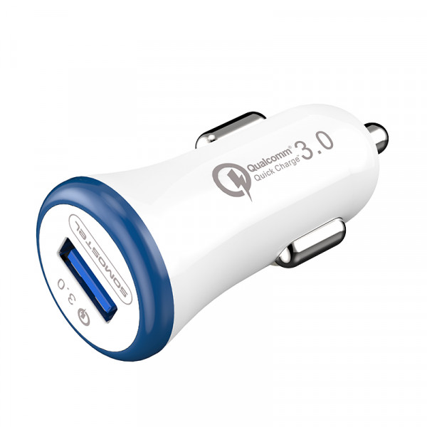ŁADOWARKA SAMOCHODOWA 3A BIAŁA SOMOSTEL 3100mA QUICK CHARGE QC 3.0 SMS-A46 5 ŁADOWARKA SAMOCHODOWA 3A BIAŁA SOMOSTEL 3100mA QUICK CHARGE QC 3.0 SMS-A46 - obrazek 5