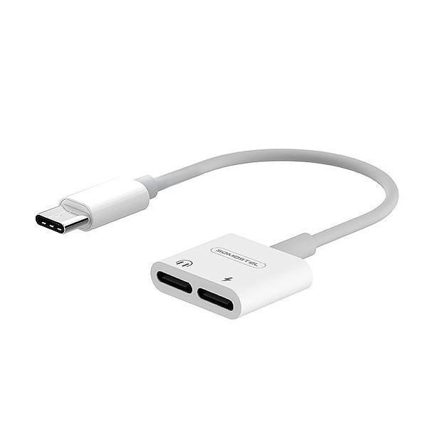 ADAPTER HF TYP-C SOMOSTEL BIAŁY SMS-BZ06 AUDIO USB-C + ZASILANIE 2 ADAPTER HF TYP-C SOMOSTEL BIAŁY SMS-BZ06 AUDIO USB-C + ZASILANIE - obrazek 2