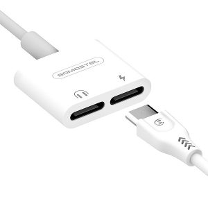 ADAPTER HF TYP-C SOMOSTEL BIAŁY SMS-BZ06 AUDIO USB-C + ZASILANIE 7 zdj 5902012969663 2