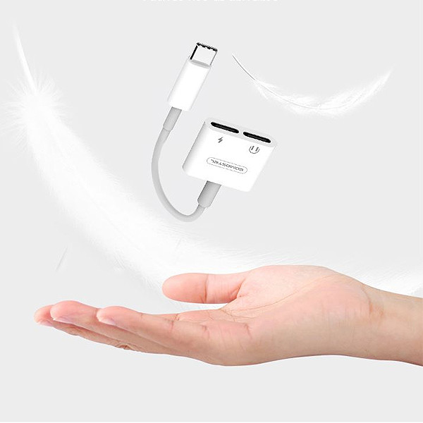 ADAPTER HF TYP-C SOMOSTEL BIAŁY SMS-BZ06 AUDIO USB-C + ZASILANIE 4 ADAPTER HF TYP-C SOMOSTEL BIAŁY SMS-BZ06 AUDIO USB-C + ZASILANIE - obrazek 4