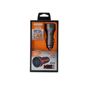 ŁADOWARKA SAMOCHODOWA 5A SZARY MIERNIK + KABEL TYP-C SOMOSTEL 30W 2XUSB DUAL SMS-A89 QUICK CHARGE QC 3.0 ALUMINIUM 8 zdj 5902012969915 3