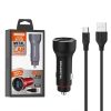 ŁADOWARKA SAMOCHODOWA 5A CZARNA MIERNIK + KABEL TYP-C SOMOSTEL 30W 2XUSB DUAL SMS-A89 QUICK CHARGE QC 3.0 ALUMINIUM 10 zdj 5902012969922